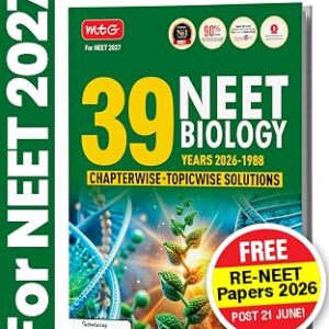 MTG NEET PYQ 39 Years Biology Book For 2026-2027 Exam | Chapterwise Topicwise Solved Question Papers | Free Video Solutions | AI Powered Digital Resource