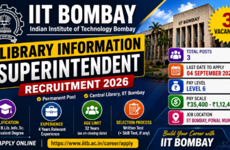IIT Bombay Library Information Superintendent Recruitment 2026