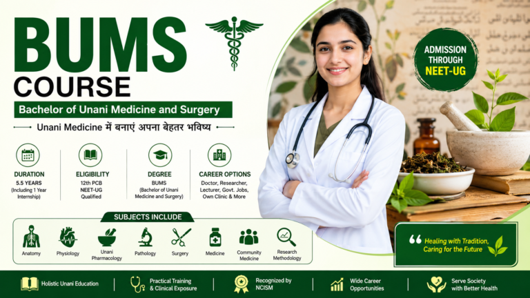 BUMS Course 2026: Eligibility, NEET, Admission, Duration, Subjects & Career