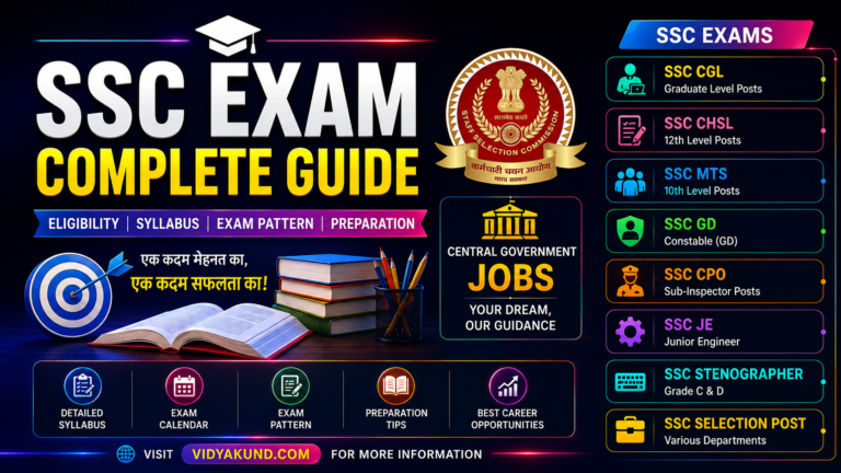 SSC Exam 2026: Complete Guide, Eligibility, Syllabus, Exams & Preparation