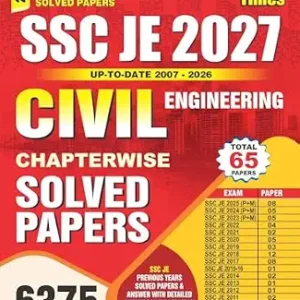Youth Competition Times SSC JE 2027 Civil Engineering Chapterwise Solved Papers, 65 Papers, 6375 Objective Questions,English Medium