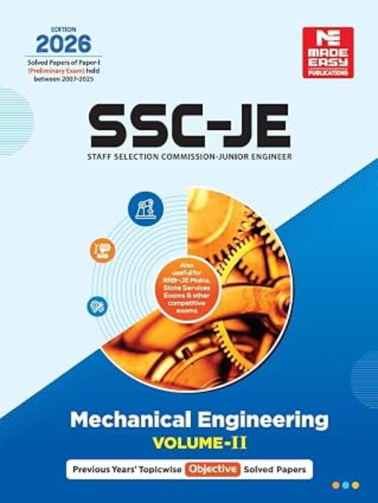 SSC-JE 2026: Mechanical Engineering Previous Year Objective Solved Paper Volume-2